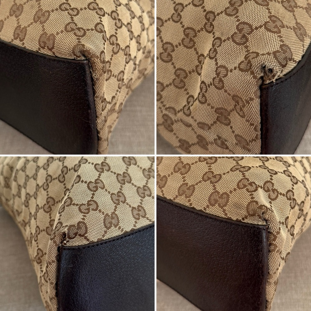 Authentic Gucci Sherry Line Tote Bag Shopper brown monogram canvas large - Picture 13 of 16